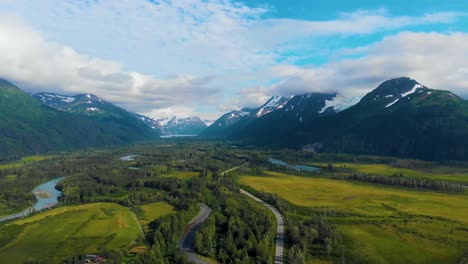 4k video of portage glacier mountains in girdwood, alaska at 200x speed