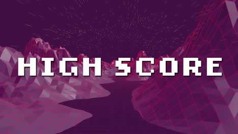 Animation-Von-Highscore-Text-In-Weißen-Buchstaben-über-Metaverse-Hintergrund