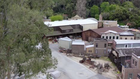 4k aerial of empty universal studios lot during covid-19 outbreak