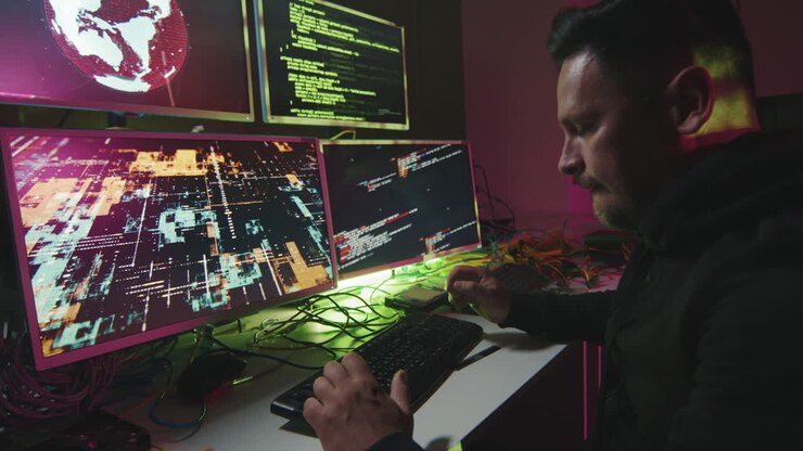 Mand hacker sikkerhedssystem