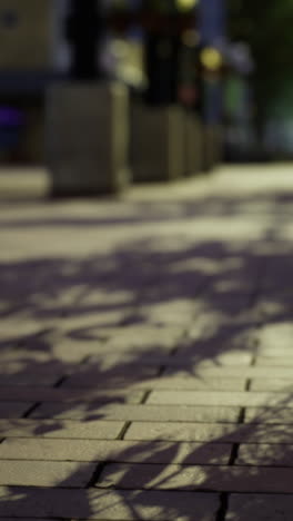 walking through the city at sunset revealing shadows and textures in bricks