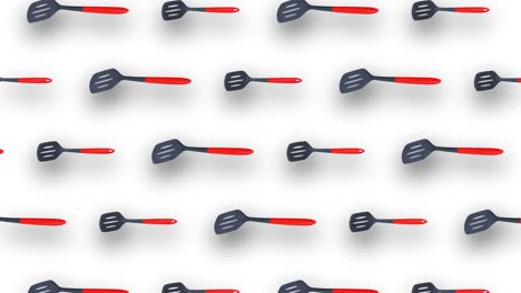 plastic kitchen utensil animation background.