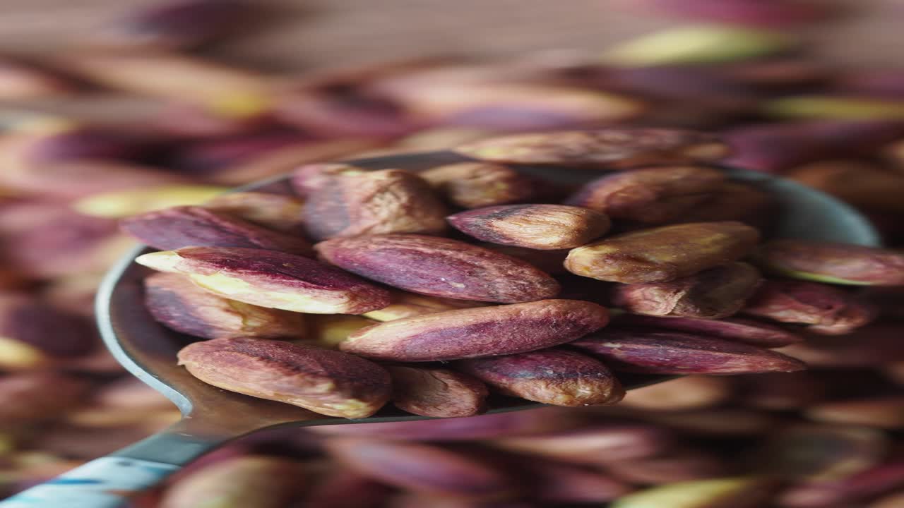 Roasted Pistachios in a Spoon