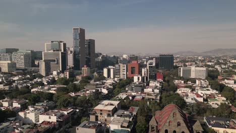 drone video of polanco, san agustín church, buildings and residences