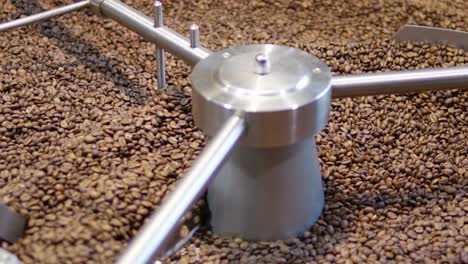 roasting coffee beans a modern facility industrial setting close-up view freshness concept