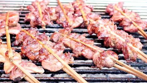 horneado secuencial de carne asada al aire libre