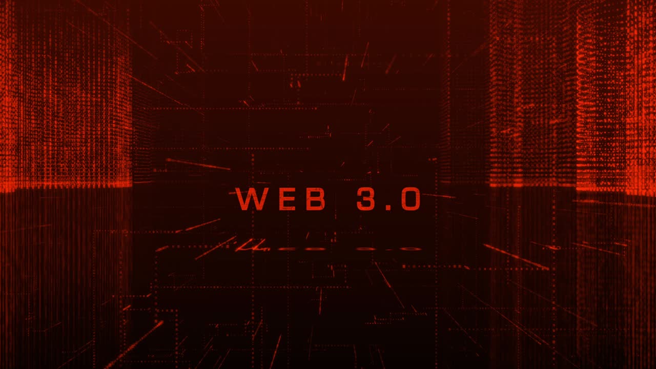abstracto web digital 3.0 ciber ciudad fondo stock video usa, tecnología, elementos en bucle diseño de la ciudad partícula, abstracto, fondos web 3.0