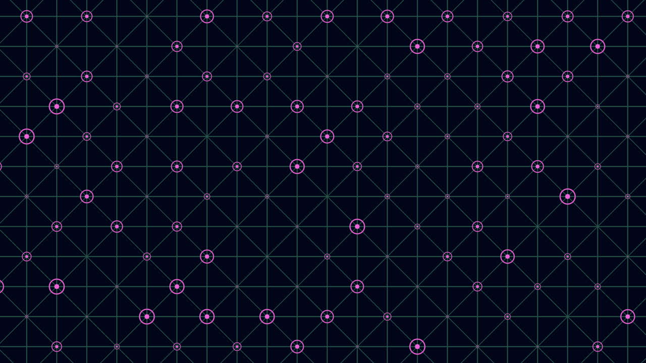 Abstract geometric pattern grid of connected circles and squares