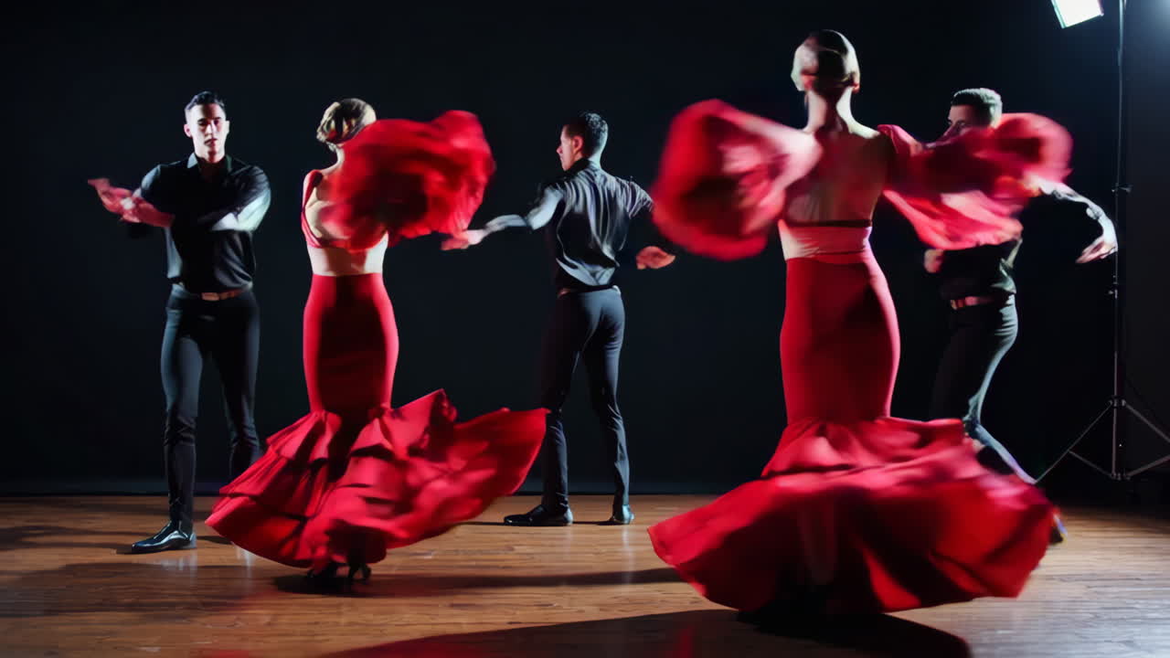 Flamenco dance performance on stage