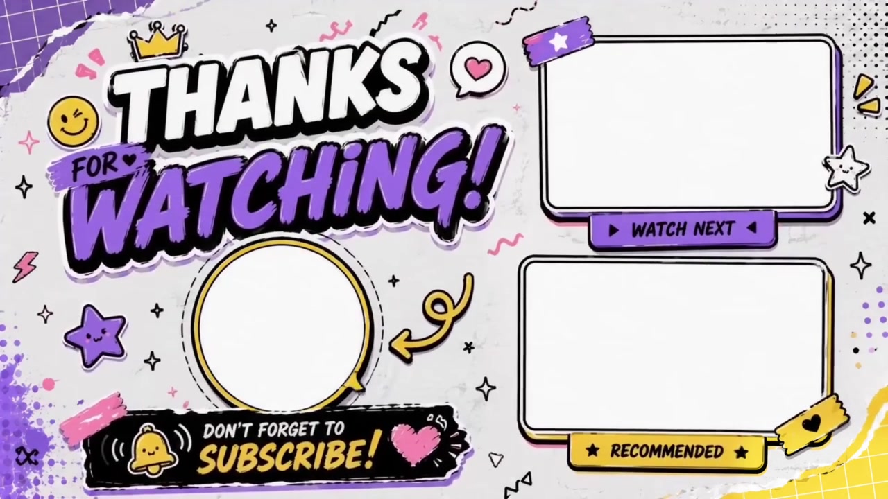 Sfondo estetico carino per schermata finale di YouTube