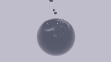 abstract 3d sphere with liquid texture