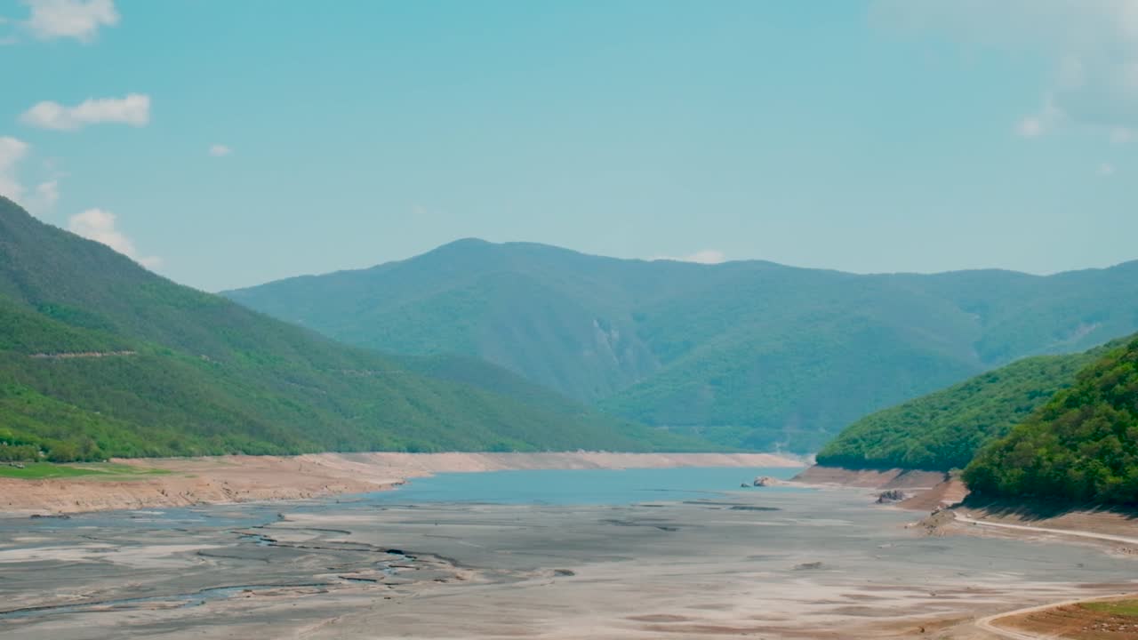 Dry river in the mountains. Selective focus. Nature.