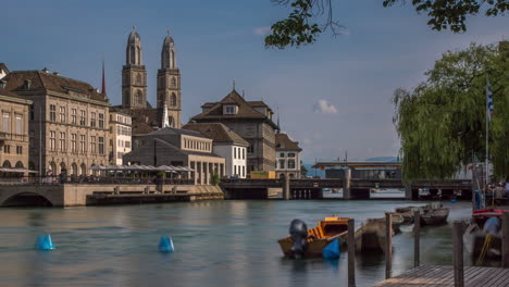 zürich city switzerland old town time lapse