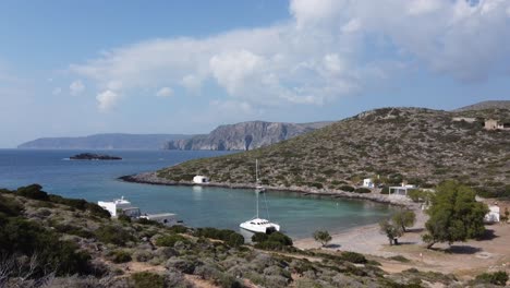 scenic view of a secluded bay in crete, greece