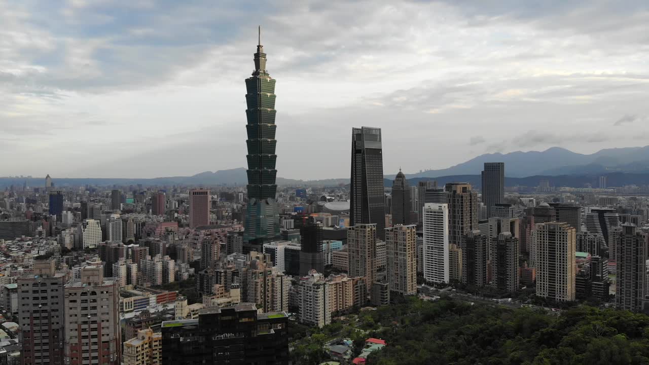 antena del rascacielos de taipei