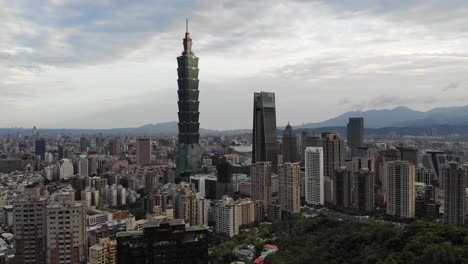 antenne van de wolkenkrabber van taipei