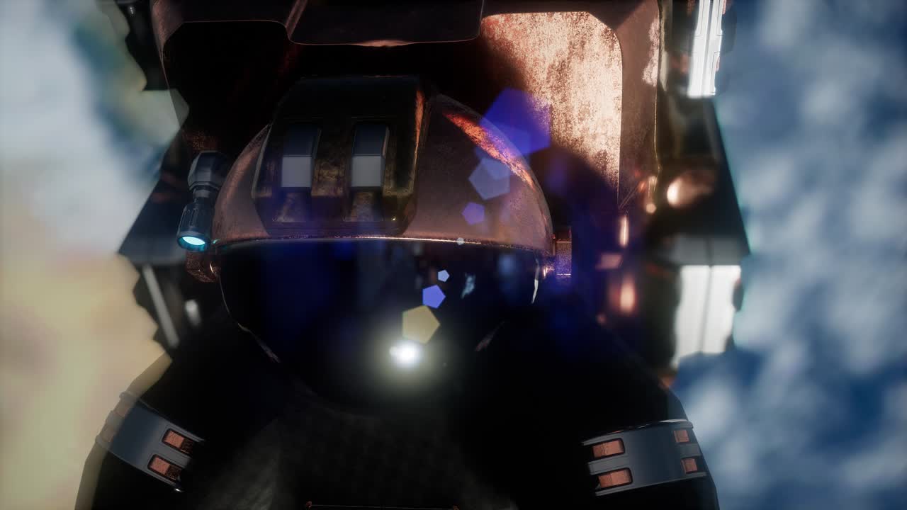 우주 공간의 우주 비행사