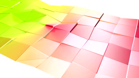4k limpio bajo poli fondo animado en bucle. animación 3d sin costuras en estilo geométrico moderno con colores de gradiente moderno. fondo creativo simple. 4