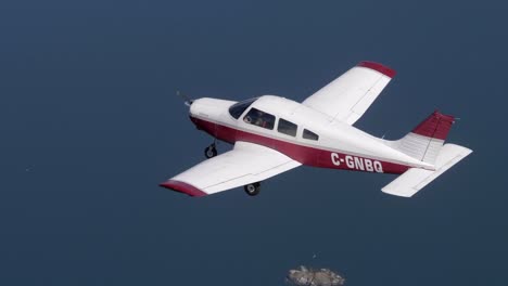 close up shot exterior airplane flying, high angle