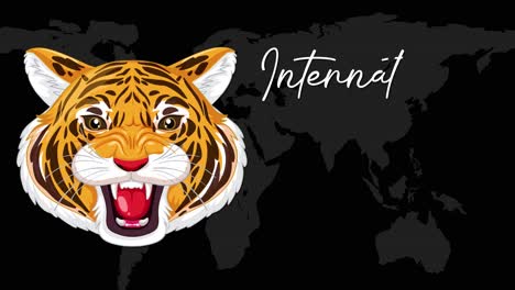 secuencia animada para el evento del día internacional del tigre