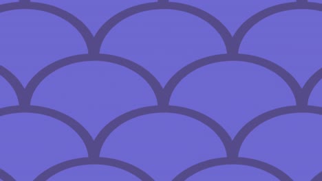 Animation-of-repeated-overlapping-purple-curved-lines,-scrolling-on-light-purple-background