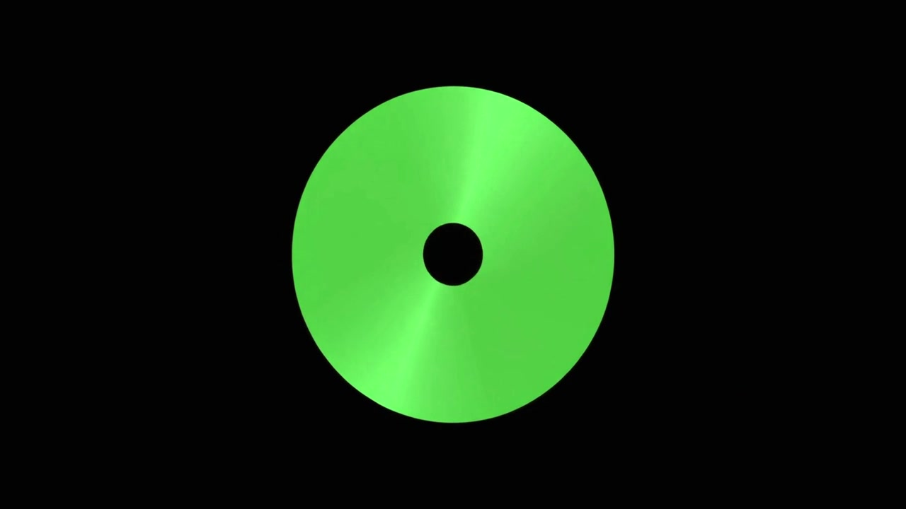 Abstract Green Lines Converging into a Glowing Circle