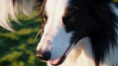 close up of a border collie