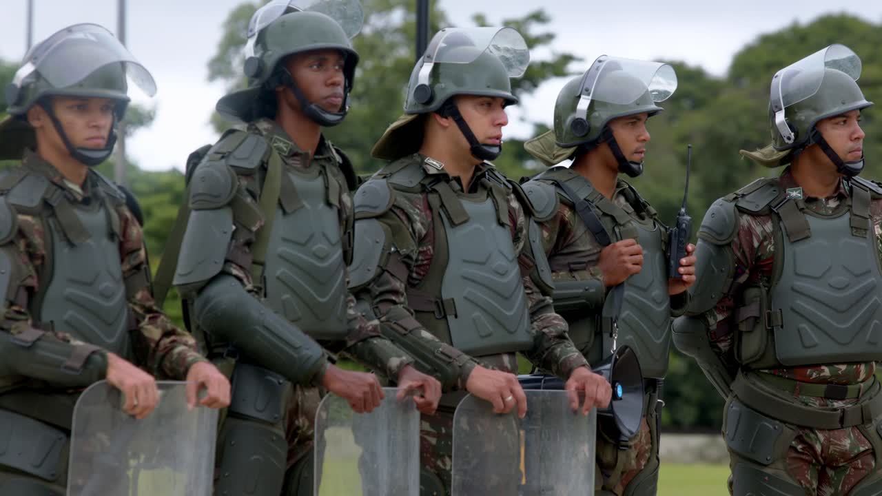 Brazilian Military Police in Riot Gear