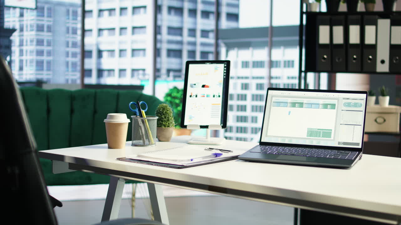 ceo 또는 리더를 위해 설계된 빈 럭셔리 기업 고급 사무실