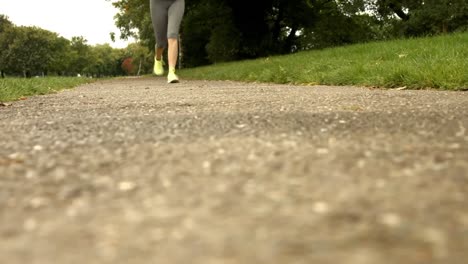 fit girl running in a park