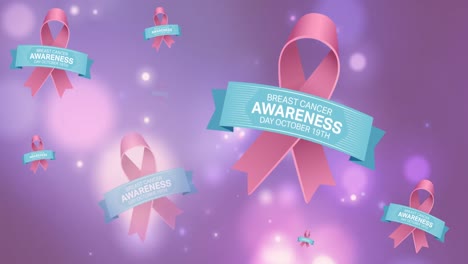 Animation-of-breast-cancer-awareness-text-over-on-blue-background