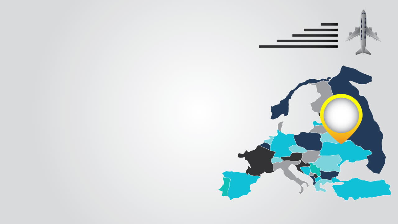 유럽 대륙과 핀 위치 통계 그래픽