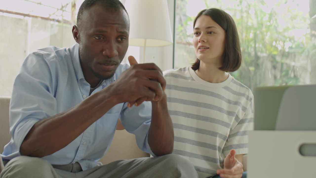 Wife Supporting Stressed Husband after Job Loss