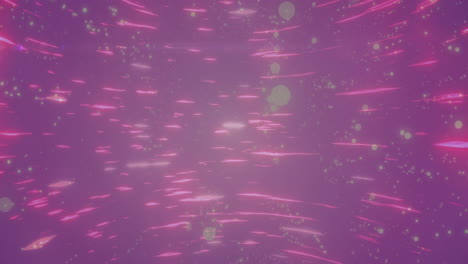 animation of yellow spots over moving shapes