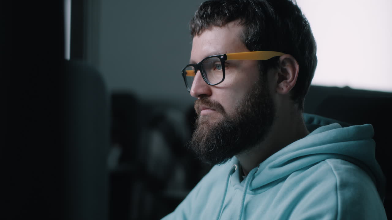 Man working on computer