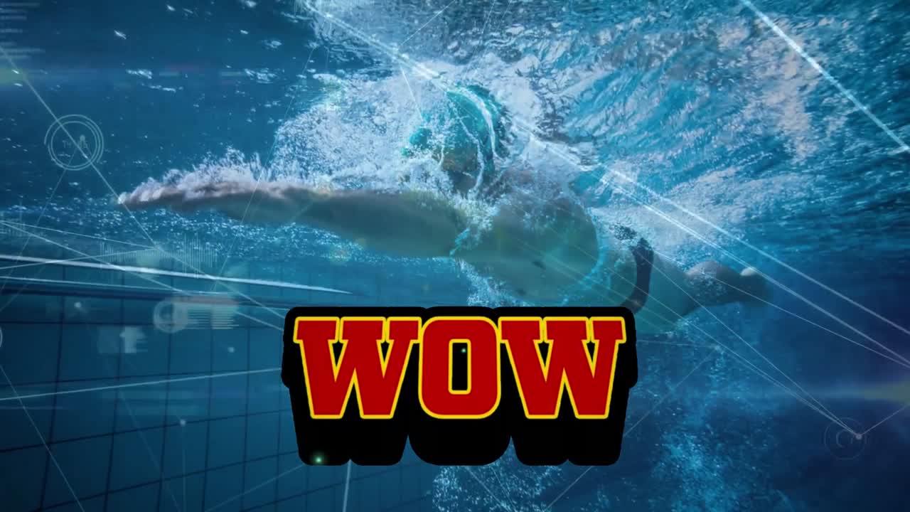 수영 선수와 연결에 대한 와우의 애니메이션