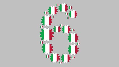 el número seis italiano.