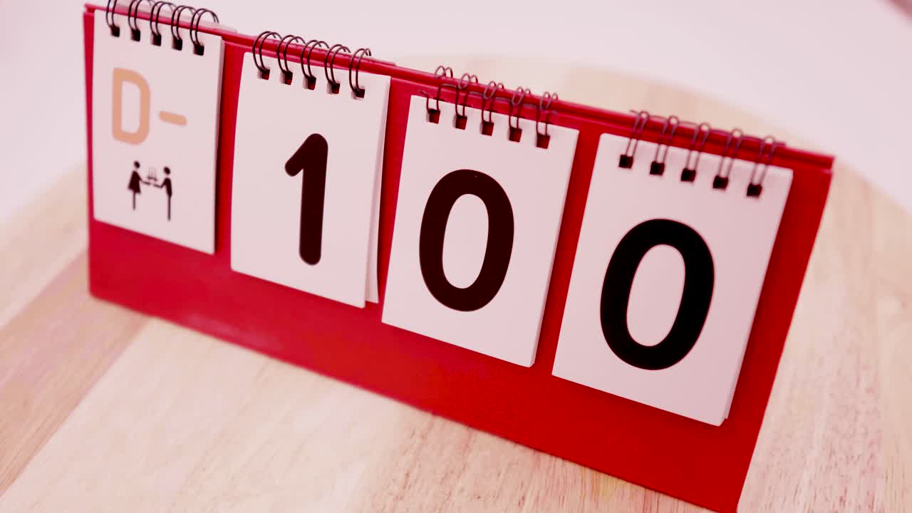 calendario d-100 para un día especial calendario d-100 para viajes, estudio, dieta