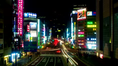 night lapse at shinjuku south side zoom out