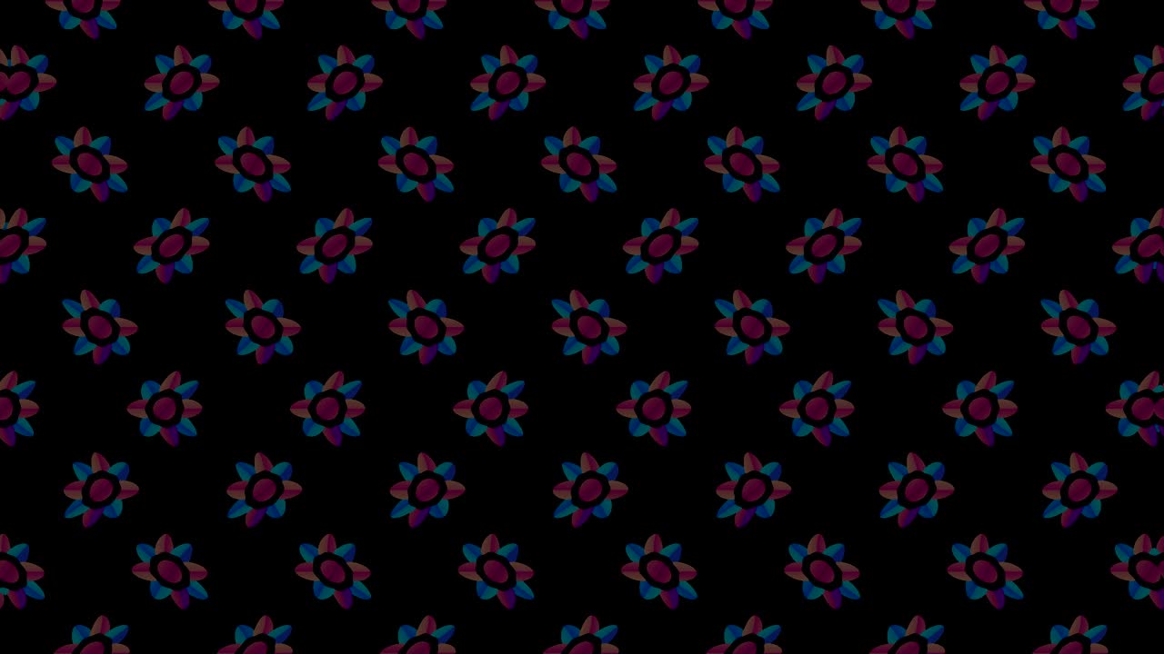 최소한의 검은색 배경에 색의 패턴이 있습니다.