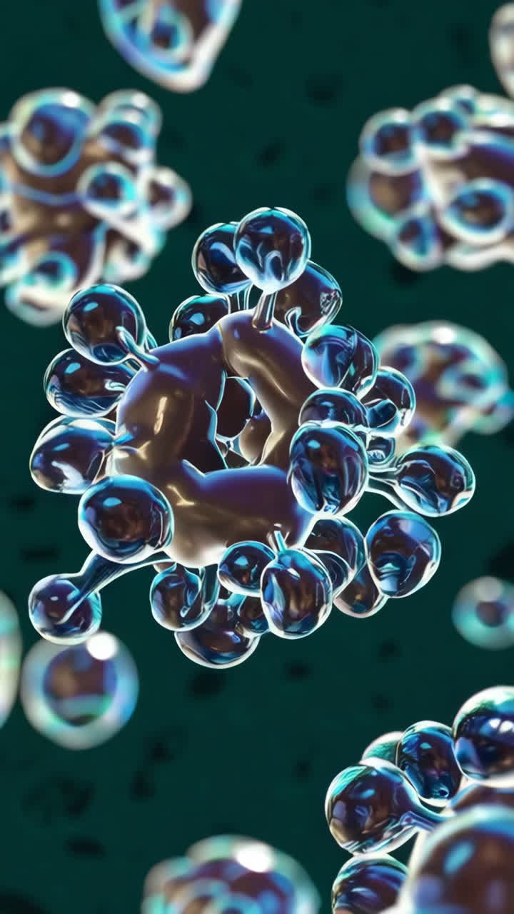 Abstract 3D Render of Biological Molecules