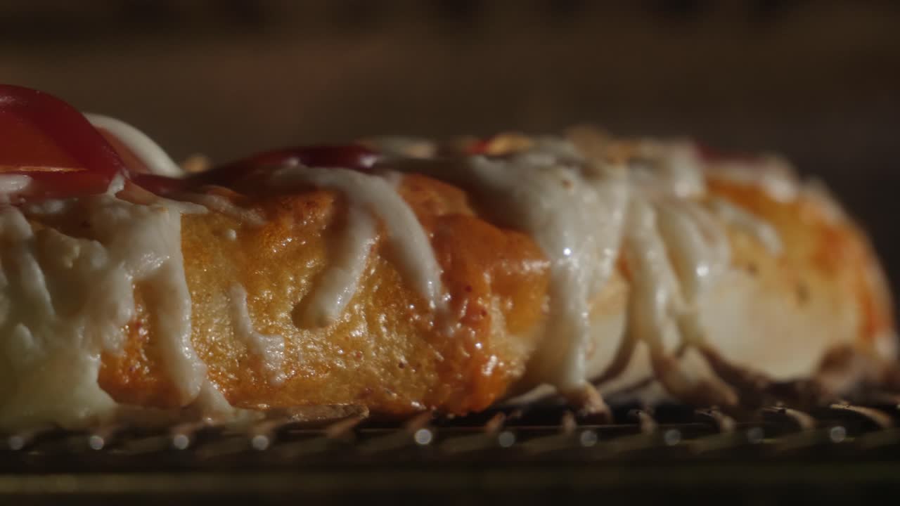 베이킹 피자의 클로즈업