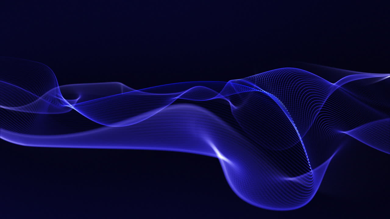 Soft Blue Wavy Lines Animation – Relaxing Fluid Motion Background
