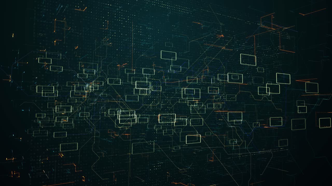 animación de cg cuadrada abstracta