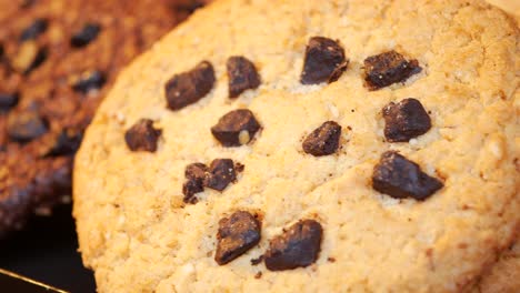 close-up of chocolate chip cookies