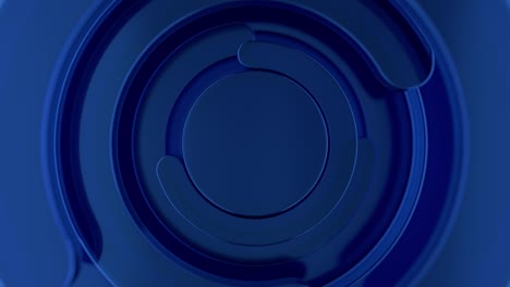círculos abstractos oscuros. vidrio azul. formas geométricas con bordes redondeados. maqueta para su proyecto de diseño. bucle sin costuras animación 3d de 4k uhd