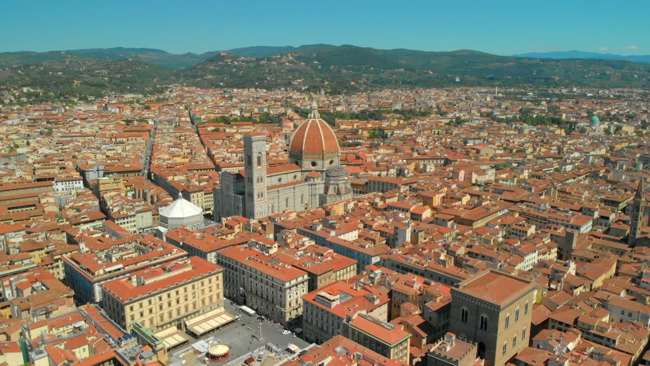 피렌체의 공중과 대성당 - 이탈리아의 산타 마리아 델 피오리