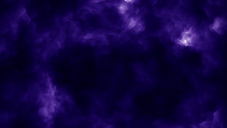 flowing deep mystical purple cloud on black outer space