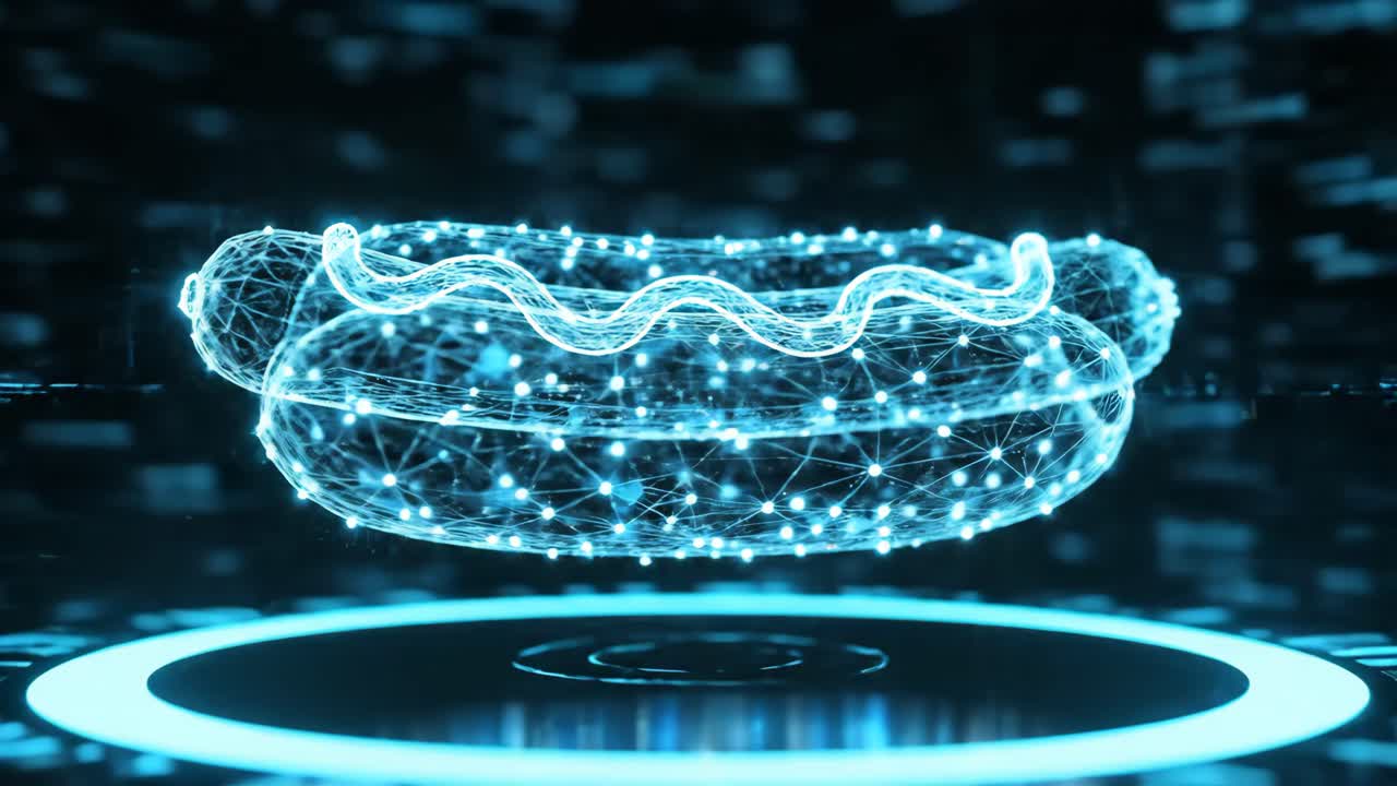 Digital Brain Neural Network Concept