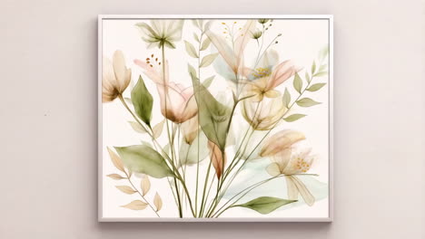 elegant watercolor floral botanical art print